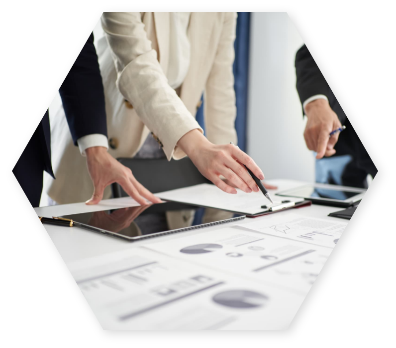 打ち合わせ中の写真