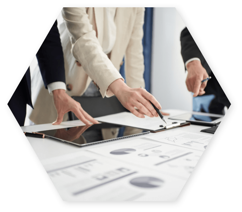 打ち合わせ中の写真